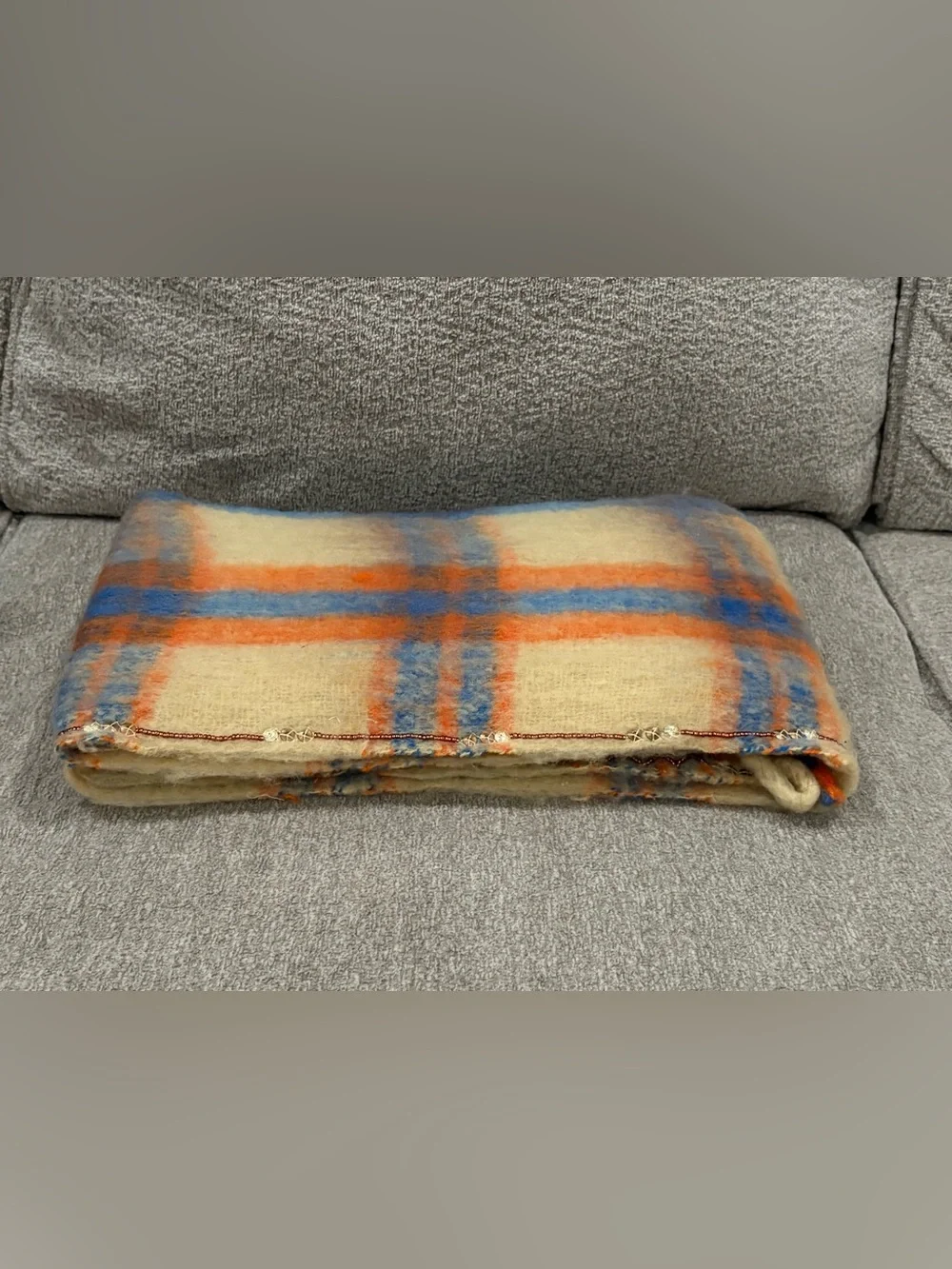 Free People highland plaid skinny scarf